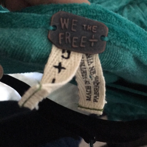 FREE PEOPLE Milan velvet pullover sea green top - Picture 6 of 7